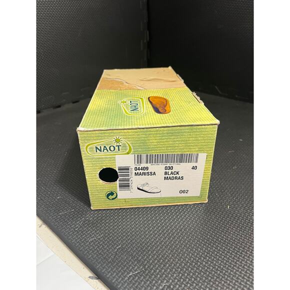 Naot Womens Marissa Wedge Slide Straps Sandals Madras Black Size 40 US 9 - Picture 2 of 9